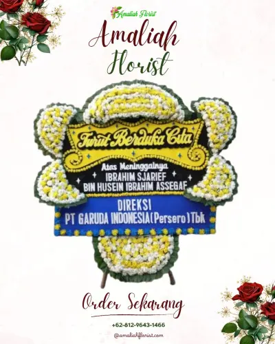 Papan Bunga Duka di Babat Jerawat