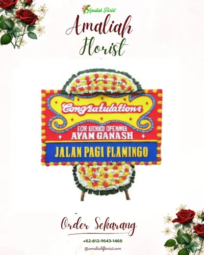 Bunga Papan Congratulation di Babat Jerawat